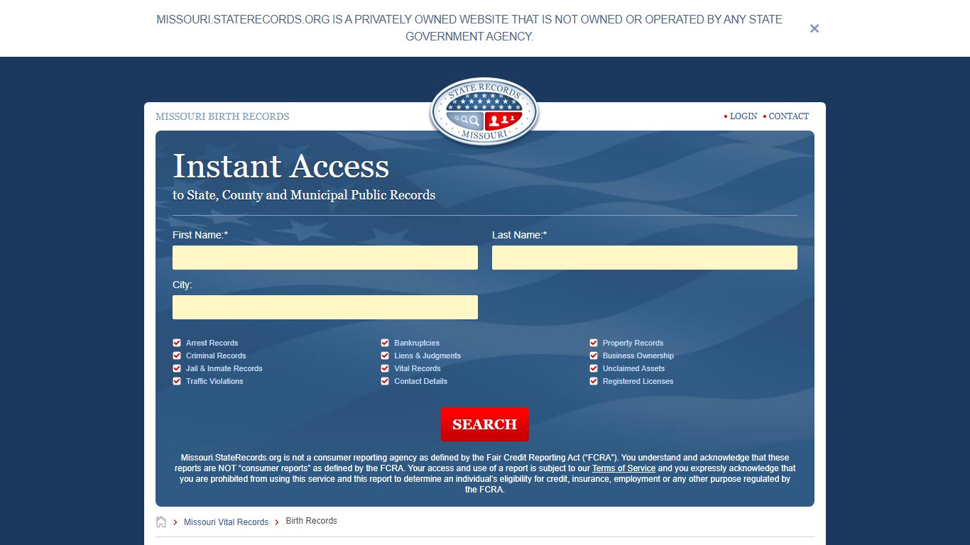 How to Find Missouri Birth Records | StateRecords.org